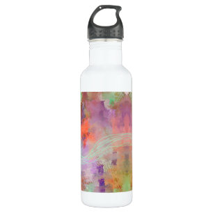 Garrafa Psicodélica abstrato verde laranja verde