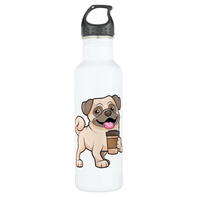 Garrafa Pug com café para ir (Frente)