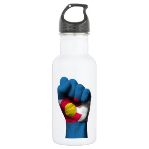 Garrafa Punho apertado aumentado com bandeira de Colorado