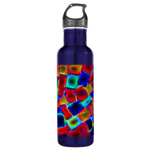 Garrafa Quadrados Abstrato Bokeh Coloridos