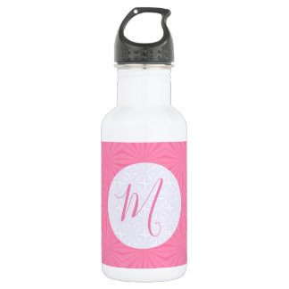 Garrafa Quadrados Enrugados Rosa Claro Personalizados Inic