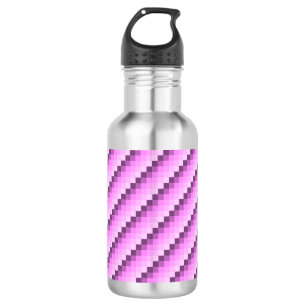 Garrafa Quadrados Rosa e Roxo