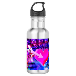 Garrafa Quando a Seta de Música é direcionada ao coração