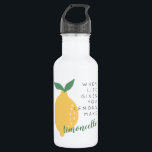 Garrafa Quando A Vida Te Dá Limões Fazem Limoncello<br><div class="desc">Olhe sempre o lado positivo da vida com esta engraçada garrafa de água de aço inoxidável! Com a frase "quando a vida te dá limões fazem limoncelo" e um adorável limão amarelo - você sempre terá um sorriso no seu rosto quando beber disso!</div>