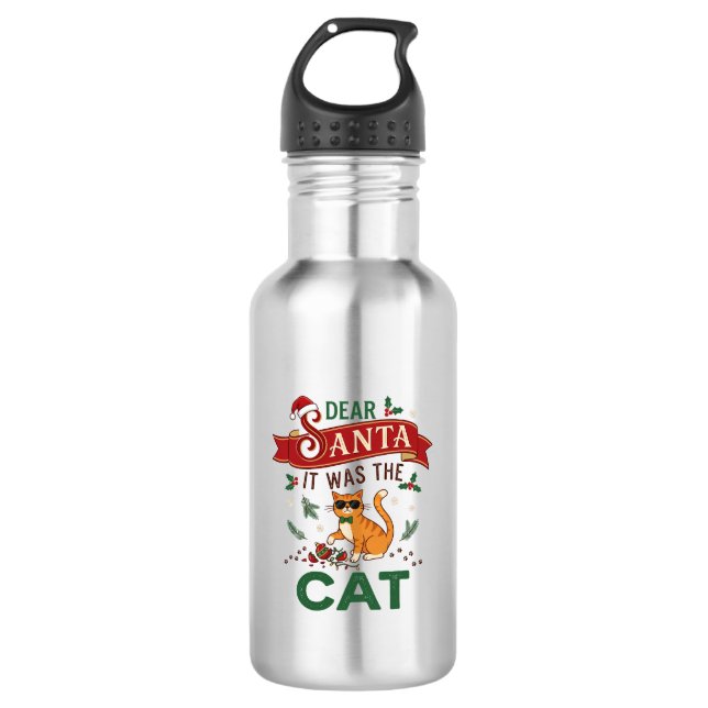 Garrafa Querido Papai Noel Era Enfeite De Natal Laranja De (Frente)