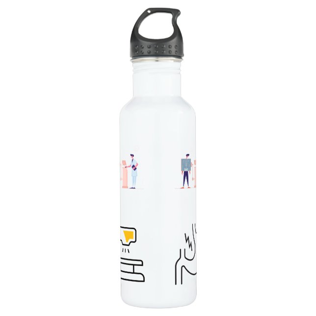 Garrafa Radiologia Enfermeira Sticker Pack - Radiologia En (Frente)