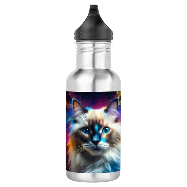 Garrafa Ragdoll Raça De Fundo De Explosão De Cores De Gato (Direita)