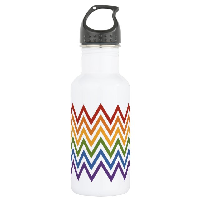 Garrafa Rainbow Chevron Pattern (Frente)