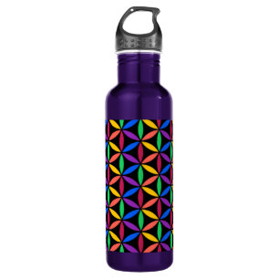 Garrafa Rainbow Flower of Life Standard (Flor da Vida)
