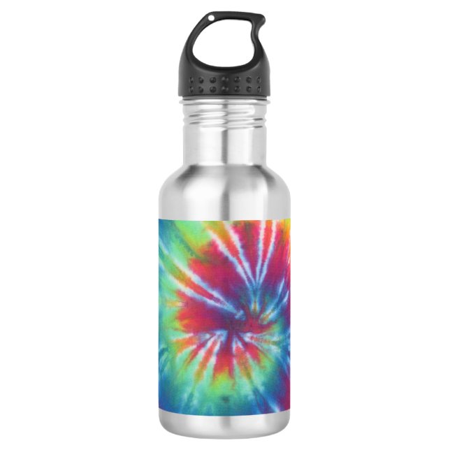Garrafa Rainbow Tie Dye Swirl (Frente)