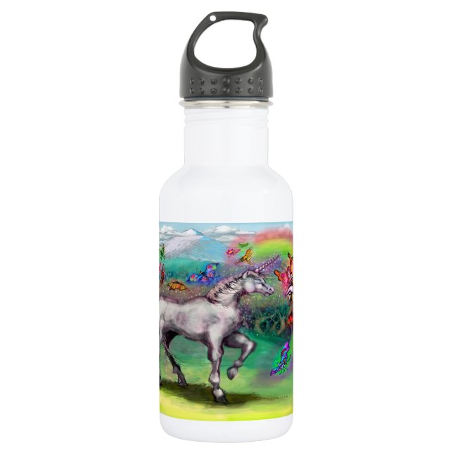 Garrafa Rainbow Unicorn Borboletas (Frente)