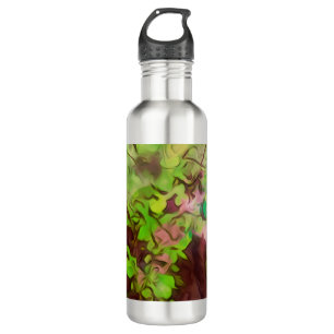 Garrafa Ramos grossos da árvore velha verdes e mágica roxa