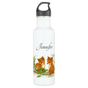 Garrafa Raposas da Vintagem Fora da Cena de Natal