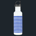 Garrafa Real Blue Combination Stripes por Shirley Taylor<br><div class="desc">Uma garrafa de água de combinação azul real listra. Clique no botão personalizar para adicionar seu texto. A imagem pode ser rodada ou redimensionada. Imagens Copyright © Shirley Taylor. Todos os Direitos Reservados.</div>