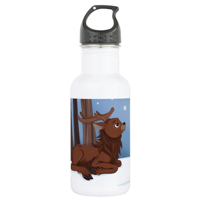 Garrafa Reindeer de inverno (Frente)
