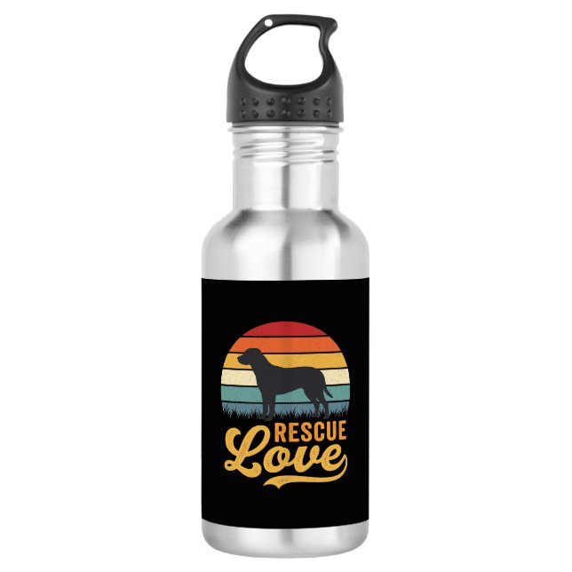 Garrafa Rescue Love Retro Dog Sunset_1 (Frente)