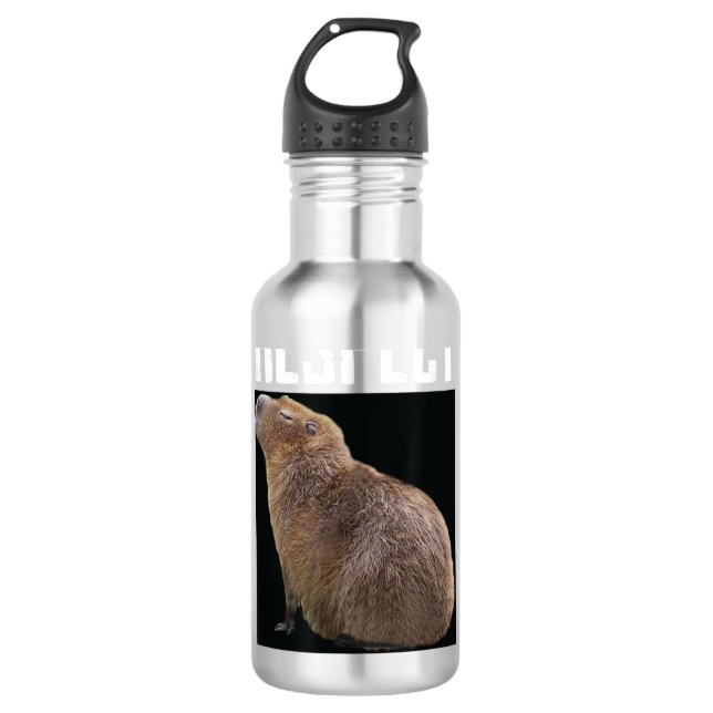 Garrafa Respeite A Foto Funny Rodent Capibara De Capybara (Frente)