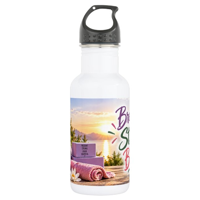 Garrafa Respire Estique Acredite Bem-Estar (Frente)