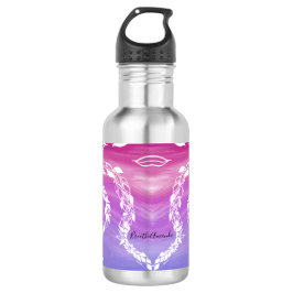 Garrafa Respire o design de folha de Abstrato em fundo ros