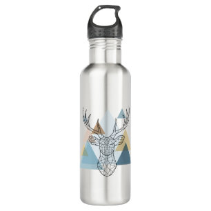Garrafa Retrato geométrico dos cervos