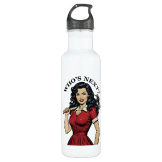 Garrafa Retro Pinup "Who's Next?" Water Bottle