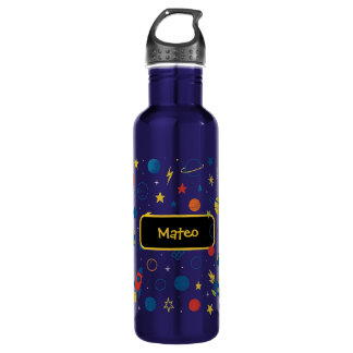 Garrafa Rocket Ship Water Bottle for School Kids