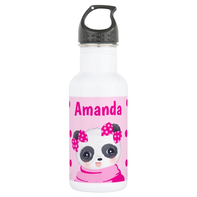 Garrafa Rosa Panda Girl (Frente)