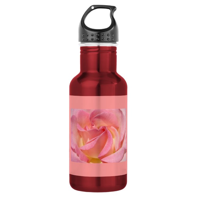 Garrafa Rosa Rosa Flor Personalizada (Frente)