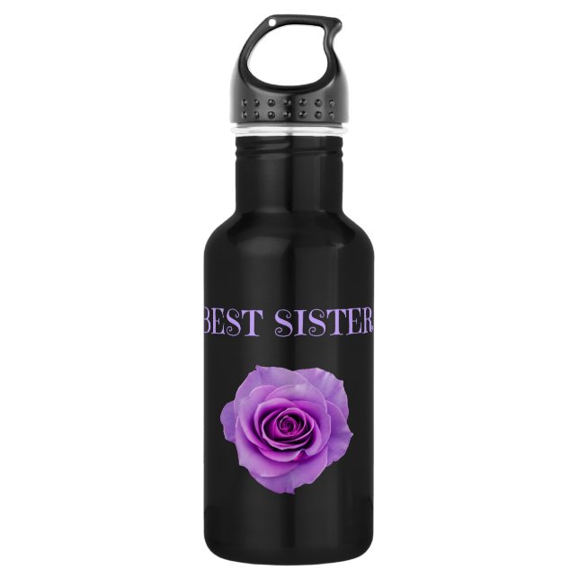 Garrafa Rosa Roxo Melhor Irmã (Frente)