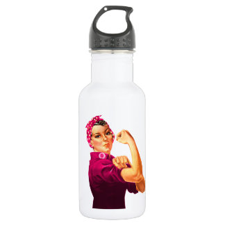 Garrafa Rosie The Riveter - Rosa Câncer