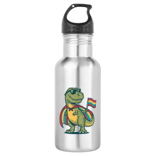 Garrafa Roupa de dinossauro orgulhoso fofo em vetor Design