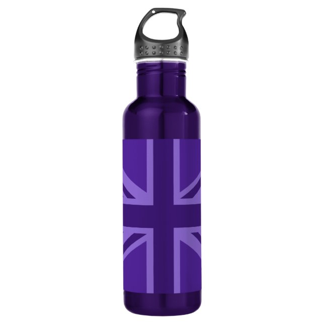Garrafa Roxo Color Union Jack British Flag Design (Frente)