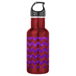 Garrafa Roxo de Chevron do brilho
