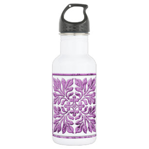 Garrafa Roxo macio morno do azulejo antigo do inglês