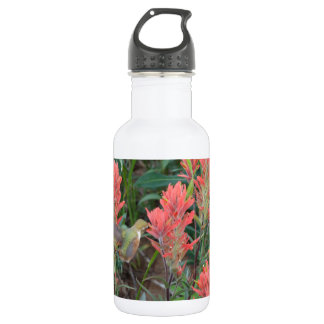 Garrafa Ruby em Flores Vermelhas Hummingbird