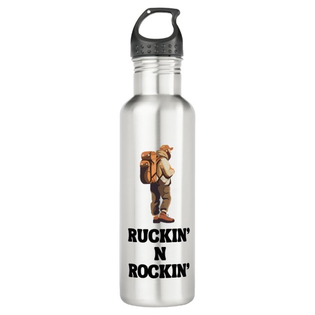 Garrafa Ruckin' N Rockin' para o Hiker Rucking (Frente)