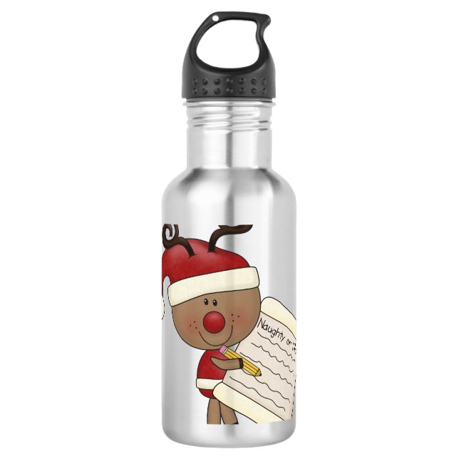 Garrafa Rudy Reindeer Naughn ou Nic (Frente)