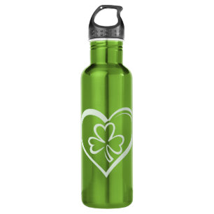 Garrafa Saint Patrick's Day Engraçado Shamrock Heart Irish