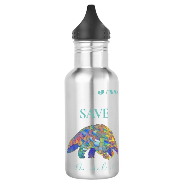 Garrafa Salvar Pangolins personalizado (Esquerda)