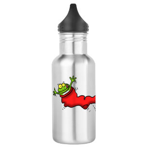 Garrafa Sapo bonito em um desenho de salto em meia vermelh