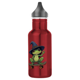 Garrafa Sapo Bruxa Skateboard Fofo Sinistro Halloween Assu