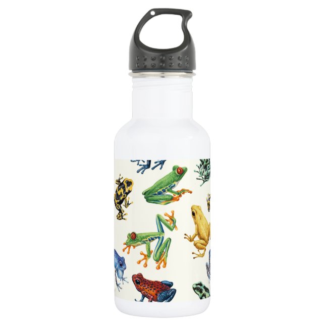 Garrafa Sapos em branco natural (Frente)