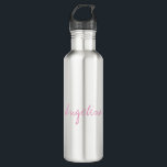 Garrafa Script de manuscrito exclusivo de tendência de Na<br><div class="desc">Procurando uma bela caligrafia com uma letra estética? Este design simples e atraente é para você. Este produto impressiona imediatamente aqueles que o veem. A design fina e saborosa refletirá imediatamente a qualidade da sua relação e da sua família.</div>