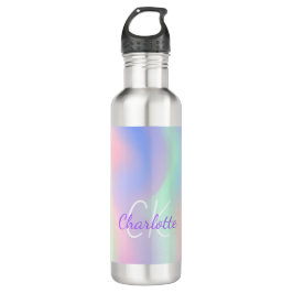 Garrafa Script holográfico roxo rosa