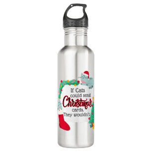 Garrafa Se Gatos Enviassem Cartões De Natal, Eles não...