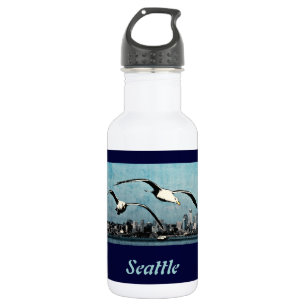 Garrafa Seagulls Sobre Seattle Liberty