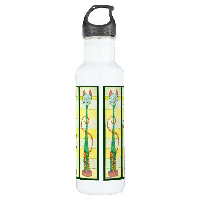 Garrafa Seis gatos altos Waterbottle (Frente)