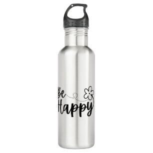 Garrafa Seja feliz Primavera de verão