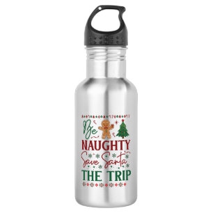 Garrafa Seja Travesso Salve Viagem de Papai Noel Biscoito