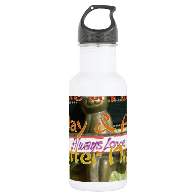 Garrafa Sempre ama Hakuna Matata Tenha um bom dia e um ser (Frente)